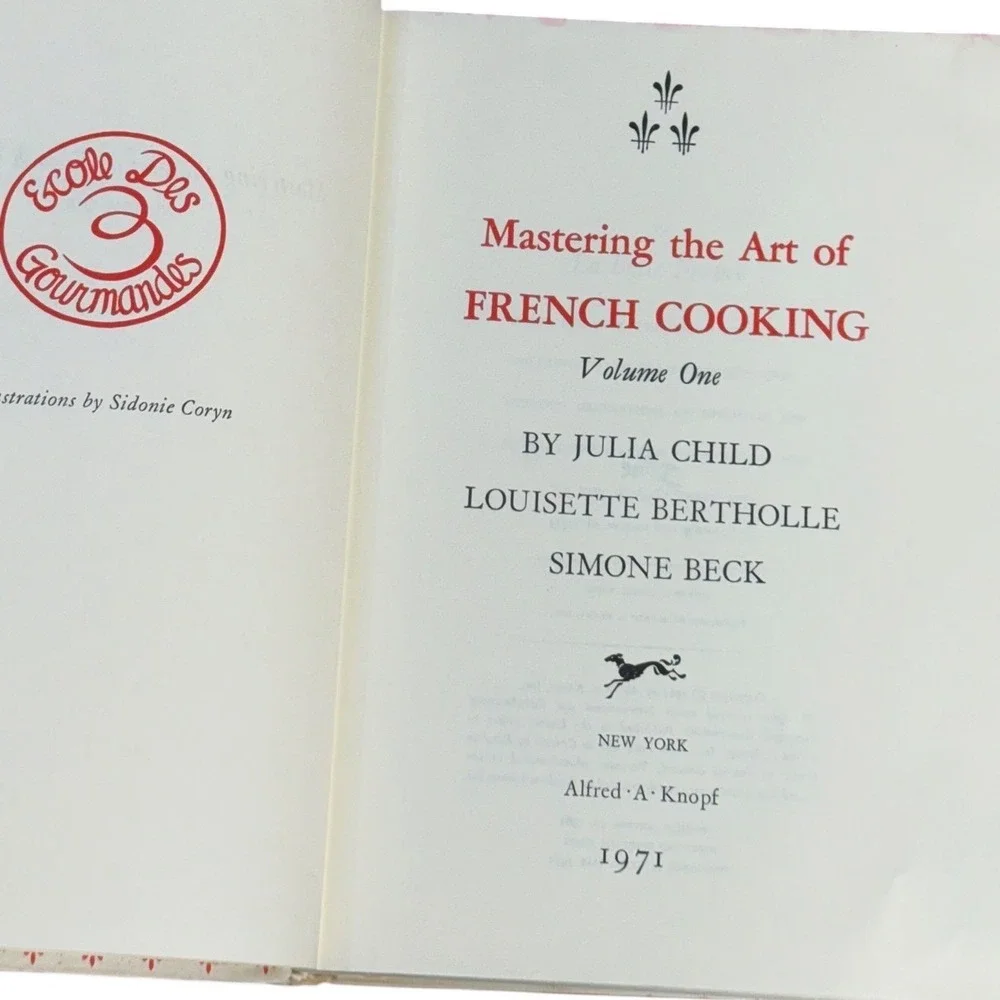 Julia Child Mastering the Art of French Cooking Vintage 2 Vol Book Set 1971 1973